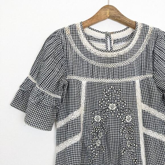 Free People Black & White Sunny Day Shirt Dress - Picture 4 of 11